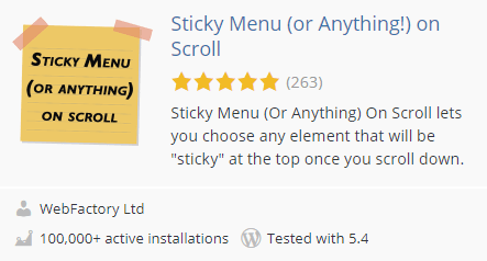 Sticky Menu (or Anything!) on Scroll