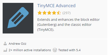 TinyMCE Advanced